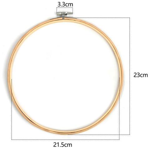 Bamboe ring borduurring flowerhoop met stelschroef 23/24, Huis en Inrichting, Woonaccessoires | Kunstplanten en Kunstbloemen, Nieuw