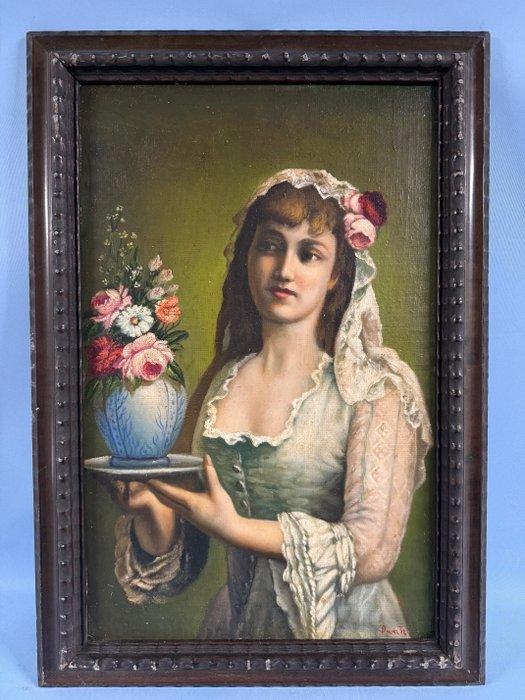 Italiaanse school (XX) - Ritratto, Antiek en Kunst, Kunst | Schilderijen | Klassiek