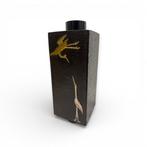 Yamamoto Hzan – Gegoten bronzen bloemvaas met kraanvogel en, Antiek en Kunst