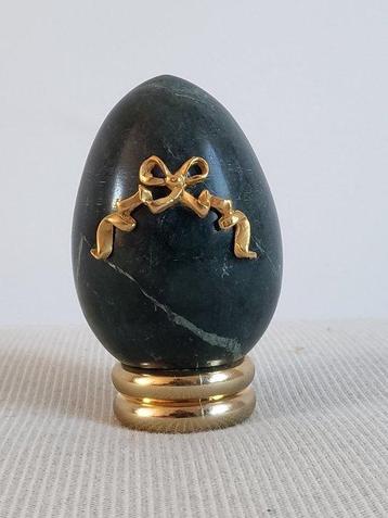 Fabergé ei - Lot de 2 œufs décoratifs en pierre naturelle –