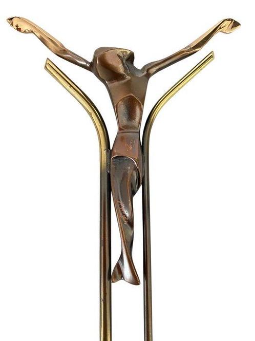 Vintage Crucifix - Brons - 1960-1970 - Richard Richèse, Antiek en Kunst, Antiek | Boeken en Manuscripten