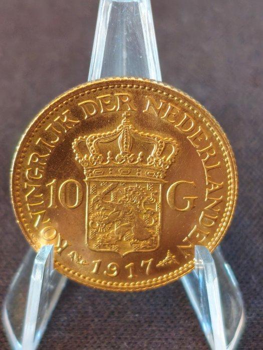 Nederland. Wilhelmina. 10 Gulden 1917 (Zonder minimumprijs), Postzegels en Munten, Munten | Nederland