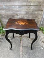 Bijzettafel - Hout (geboniseerd), fineer met marqueterie -, Antiek en Kunst