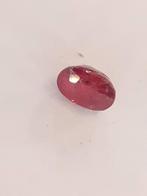 Oval Orangy Red Ruby natural and Unheated Madagascar- 0.71 c, Verzenden