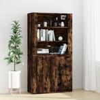 vidaXL Hoge kast bewerkt hout gerookt eikenkleurig, Verzenden, Nieuw
