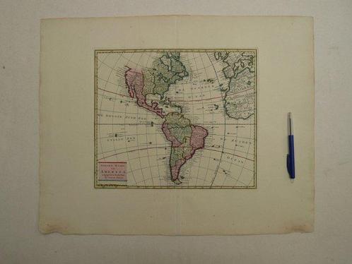 Noord Amerika - Zuid-Amerika; Isaac Tirion - Nieuwe Kaart, Boeken, Atlassen en Landkaarten