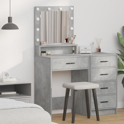 vidaXL Kaptafel met LED-verlichting - Betonnen Grijs, 50 x, Huis en Inrichting, Tafels | Kaptafels, Nieuw, Verzenden