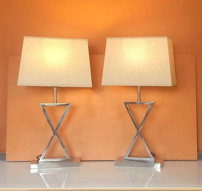 Lampe (2) - Chic et Design - Paris - Métal Argenté, Antiek en Kunst, Curiosa en Brocante
