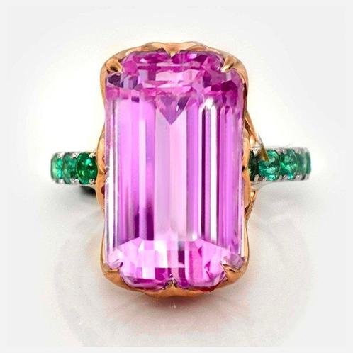 Zonder Minimumprijs - Ring - 14 karaat Roségoud, Witgoud,, Handtassen en Accessoires, Ringen