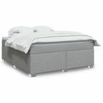 vidaXL Boxspring met matras stof lichtgrijs 180x200 cm, Verzenden, Nieuw