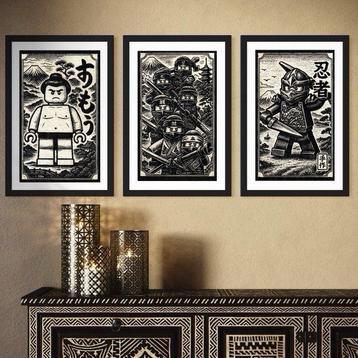 Æ (XX-XXI) - (Set of 3) - Lego Ninjago + Sumo - Signed,