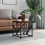 vidaXL Salontafel 45x45x47,5 cm bewerkt hout gerookt, Huis en Inrichting, Tafels | Salontafels, Verzenden, Nieuw