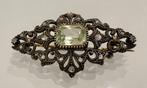 Broche - 19.2 kt. Geel goud, Zilver Citrien - Diamant