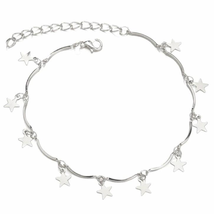 Fako Bijoux - Enkelbandje - Enkelsieraad - Sterretjes &, Handtassen en Accessoires, Enkelbandjes en Enkelkettinkjes, Verzenden