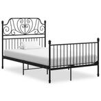 vidaXL Cadre de lit Noir Métal 120x200 cm, Maison & Meubles, Chambre à coucher | Lits, Neuf, Verzenden