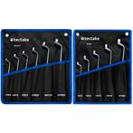 tectake Doppelsleutelset 11-delig, metrisch en inch - zwart/, Verzenden, Nieuw