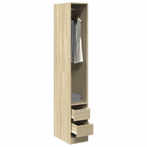 vidaXL Garde-robe chêne sonoma 30x50x200 cm bois, Maison & Meubles, Armoires | Penderies & Garde-robes, Neuf, Envoi