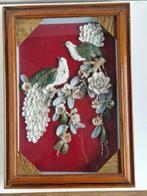 Japandi - Plaque - Glas, Hout, Schelp, Antiek en Kunst