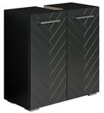 Wastafelkast Jupiter 60 x 30 cm Zwart Visgraat Badmeubel, Verzenden