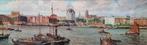 Henk Welthers (1885-1947) - Panoramic view of Rotterdam with, Antiek en Kunst, Kunst | Schilderijen | Klassiek
