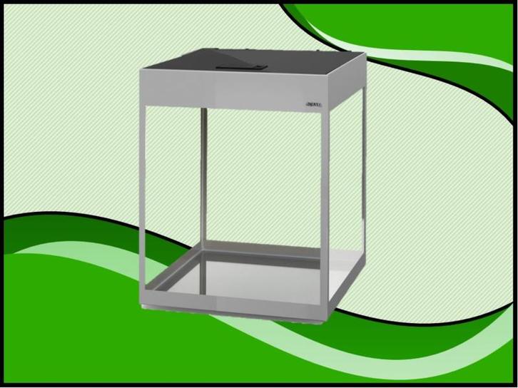 Aquael Glossy 50 cube grijs aquarium (Glossy aquarium serie), Dieren en Toebehoren, Vissen | Aquaria en Toebehoren, Nieuw, Verzenden