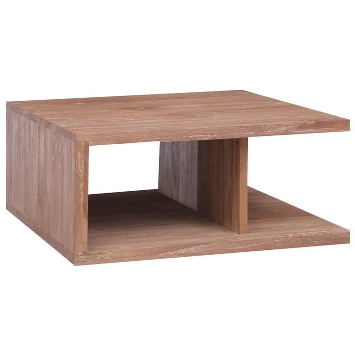 vidaXL Salontafel 70x70x30 cm massief teakhout, Huis en Inrichting, Tafels | Salontafels, Nieuw, Verzenden