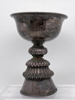 Grote boterlamp - Zilver - Tibet - 19e eeuw, Antiquités & Art