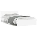vidaXL Cadre de lit avec tête de lit et LED blanc, Maison & Meubles, Chambre à coucher | Lits, Neuf, Verzenden