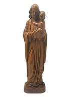 Paar beelden - Jozef met kind - Madonna met Kind - 31 cm (2), Antiek en Kunst