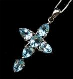 Topaas - Zilver, Ketting Croix de Haute Magie en Topaas, Antiek en Kunst