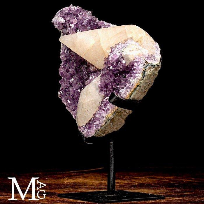 Exclusieve amethist druzy - eerste kwaliteit amethist met, Verzamelen, Mineralen en Fossielen