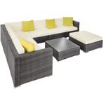 tectake Wicker loungeset met aluminium frame Marbella - grij, Tuin en Terras, Verzenden, Nieuw