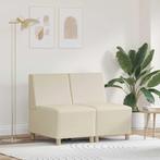vidaXL Modulaire Sofa Eenheid Armless 2 pcs Crème 55 x 74 x, Huis en Inrichting, Verzenden, Nieuw
