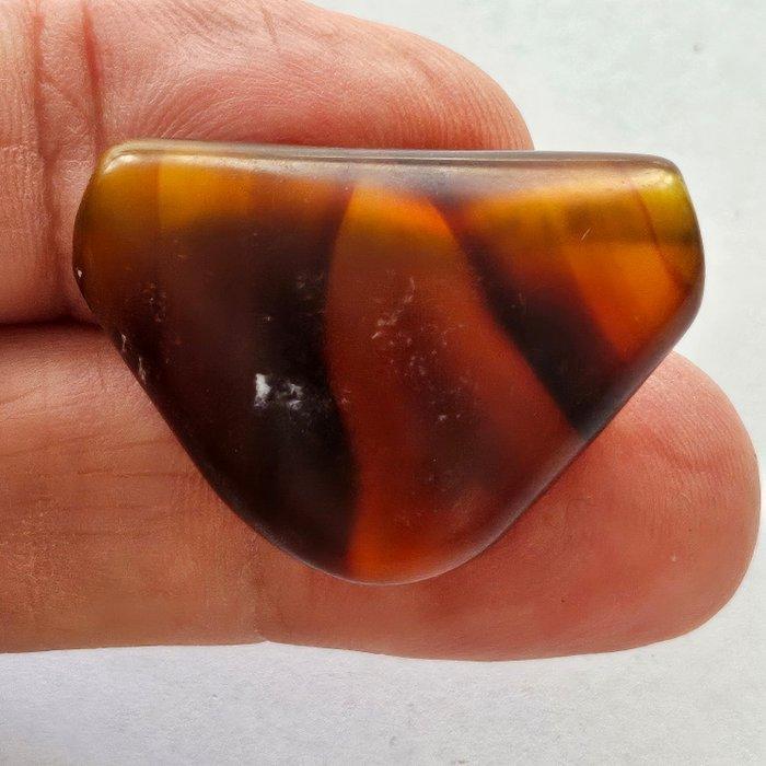 Oud-Tibetaans / Nepalees Geschilderd archaïsch glas, Antiek en Kunst, Antiek | Overige Antiek