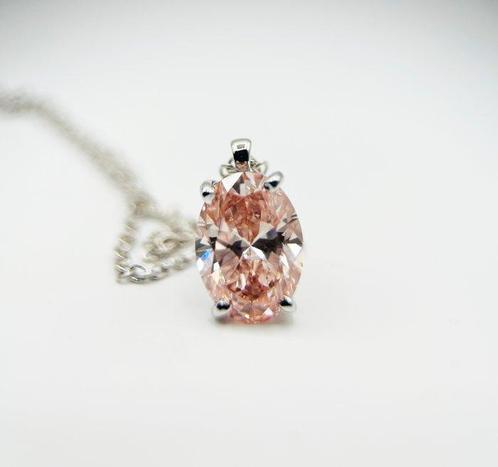 Zonder Minimumprijs - Ketting - 18 karaat Witgoud -  3.02ct., Handtassen en Accessoires, Antieke sieraden