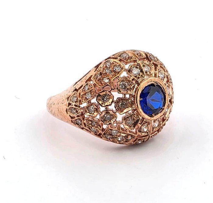 Zonder Minimumprijs - Ring - 18 karaat Roségoud, Witgoud -, Handtassen en Accessoires, Ringen