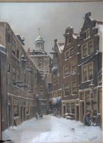 Tinus de Jongh (1885-1942) - Zwarte Bijlsteeg Amsterdam, Antiek en Kunst, Kunst | Schilderijen | Klassiek