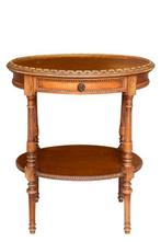 Armoire - Bois - Table dappoint ovale, Antiek en Kunst