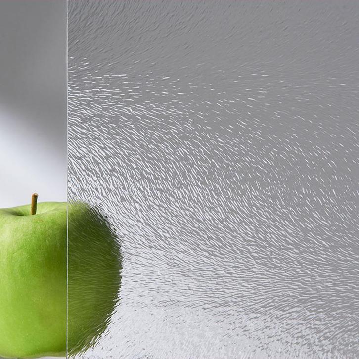 Enkel glas figuurglas Chinchilla blank 4mm, Doe-het-zelf en Bouw, Glas en Ramen, Nieuw, Verzenden