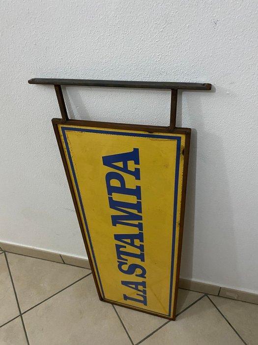 Naambord - La Stampa - Plaque - IJzer, Antiquités & Art, Curiosités & Brocante