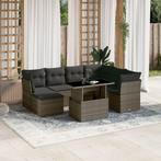 vidaXL Salon de jardin 8 pcs avec coussins gris résine, Verzenden, Neuf, Salons de jardin