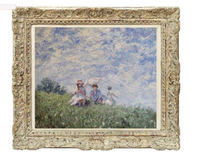 Chris van Dijk (1952) -  Le ciel de printemps, Antiek en Kunst, Kunst | Schilderijen | Klassiek