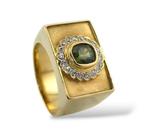 Ring - 18 karaat Geel goud, Le Vian 18k goud smaragd- en, Nieuw