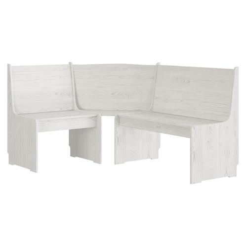 Hoekbank Grenen Wit REINE | Tweede Kansje | Compact & Knus, Huis en Inrichting, Zetels | Zetels, Minder dan 150 cm, 100 tot 125 cm