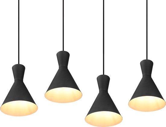 2dekans | Trio Enzo Industriële Hanglamp – 4 Lichtpunten –, Huis en Inrichting, Lampen | Hanglampen, Ophalen of Verzenden