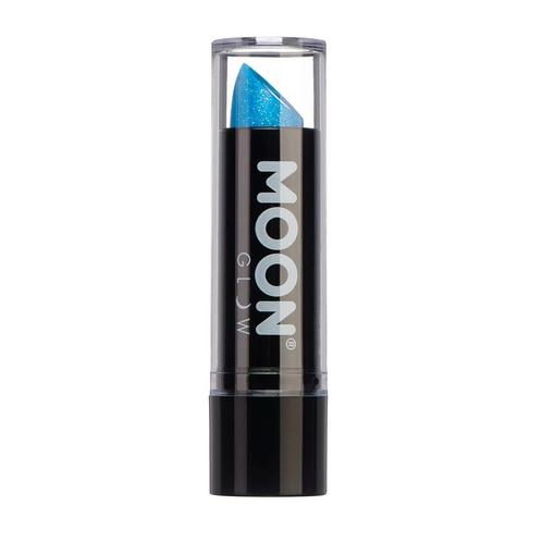 Moon Glow Neon UV Glitter Lipstick Blue 4.2g, Hobby en Vrije tijd, Feestartikelen, Nieuw, Verzenden