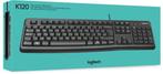 Logitech K120 - Toetsenbord - AZERTY BE - Zwart, Verzenden