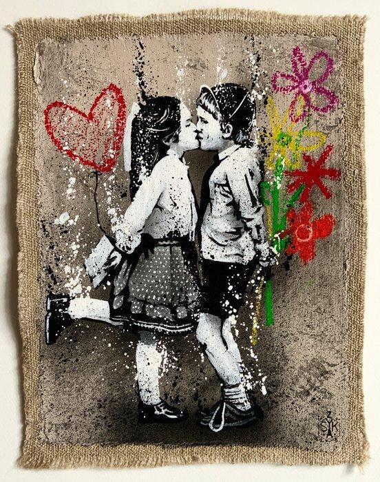 Elisée Skayzoo - Le baiser, Antiek en Kunst, Kunst | Schilderijen | Modern