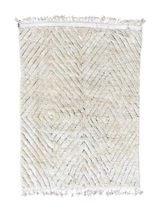 Wit Abstract Marokkaans Tapijt - Berber Hedendaags Tapijt -, Huis en Inrichting, Stoffering | Tapijten en Vloerkleden