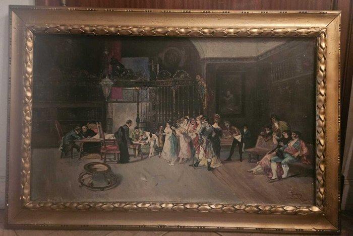 Spaanse school (XIX) - La Vicaria (tras Fortuny) - XL, Antiek en Kunst, Kunst | Schilderijen | Klassiek